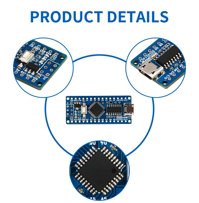 Emakefun LGT8F328P QFP32 QFN32  QFP48  Compatible ATMEGA328P Nulllab-nano Replaces MiniEVB For Arduino Nano v3.0  Pro Mini TYPEC