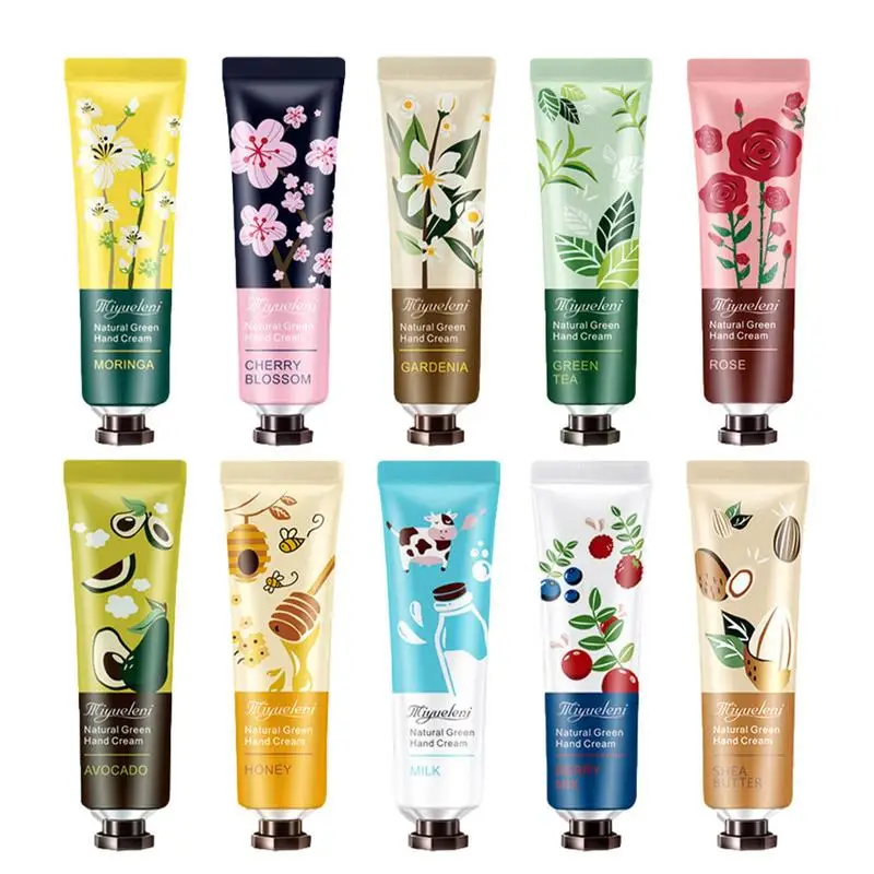 

5Pcs Dry Cracked Hand Lotion Set Natural Scented Not-greasy Moisturizing Hand Cream For Cold Weather Hand Skin Moisturizing