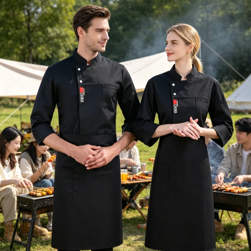 Restaurant Chef Workwear, Specialized Restaurant Kitchen Workwear, Unisex Catering Uniform, Pastry Chef, Baking Suit