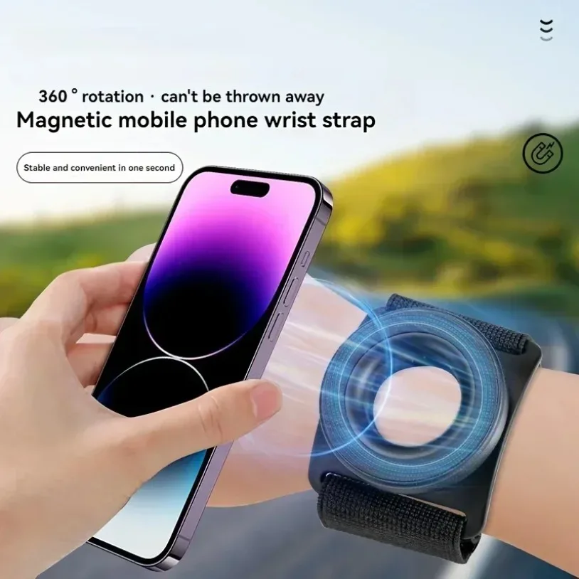 Wrist Arm Dedicated Strong Magnetic Phone Holder Suction Hand Strap Bracket Mount For iPhone 17 16 15 14 13 12 Pro Max Samsung