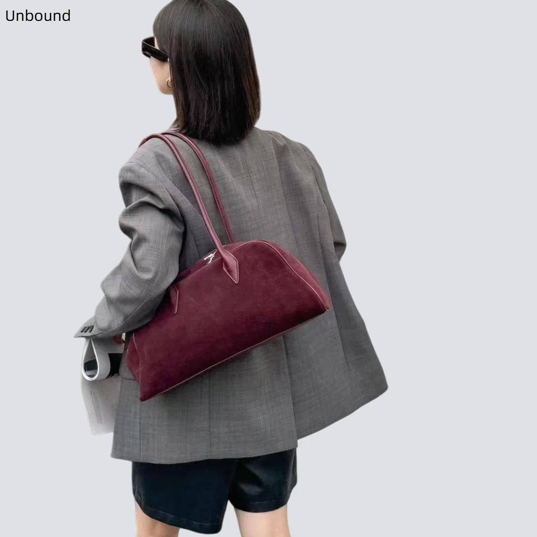 

Matte Genuine Leather Womens Tote Bag Commuter Large Capacity Shoulder Handheld European Versatile Daily Carry Purse 2026 New