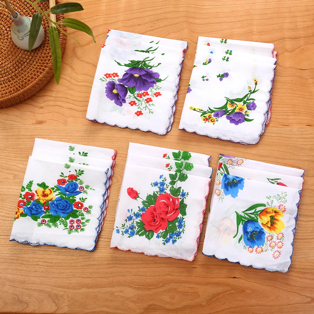 12-lencos-de-bolso-retro-florais-100-algodao-para-mulheres-leves-absorventes-classicos-com-borda-ondulada