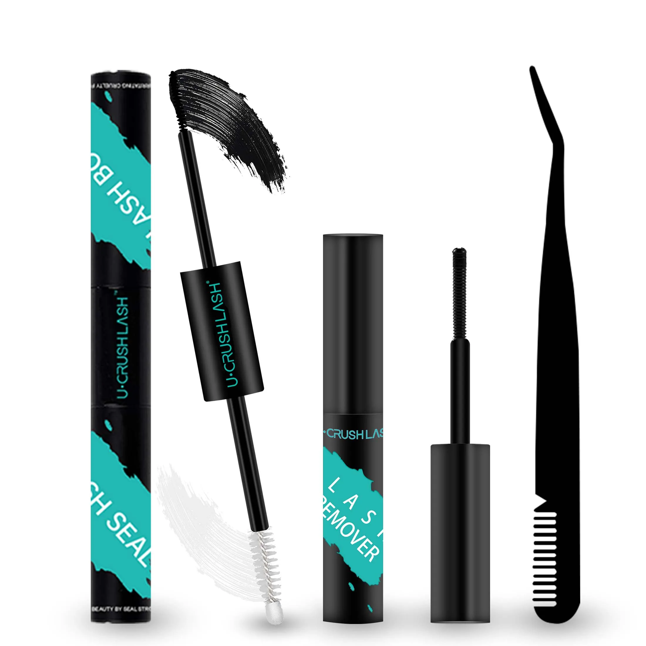 DIY Eyelash Extension Kit with Glue Remover & Tweezers Waterproof Long-Lasting Lash Bond Non-Irritating Remover Perfect Cosplay