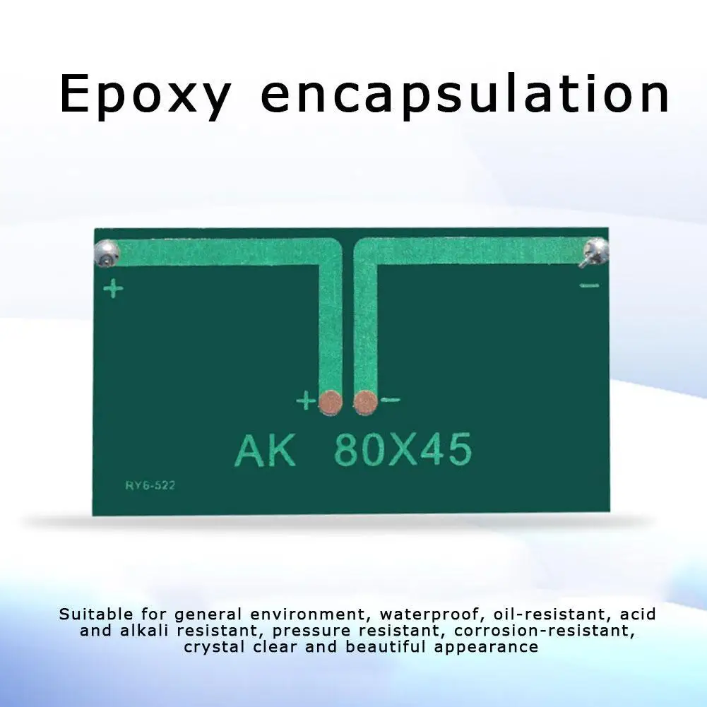 벽 램프 유도 램프용 태양광 발전 패널, 태양광 발전 배터리 충전기, 80x45mm, 5V, 3 개