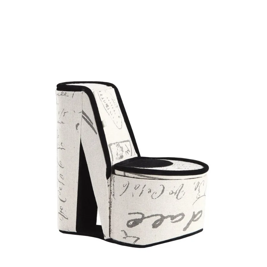 

9 Tall Display Jewelry Box with Hidden Storage High Heel Shoe Design Stencil Letter Print