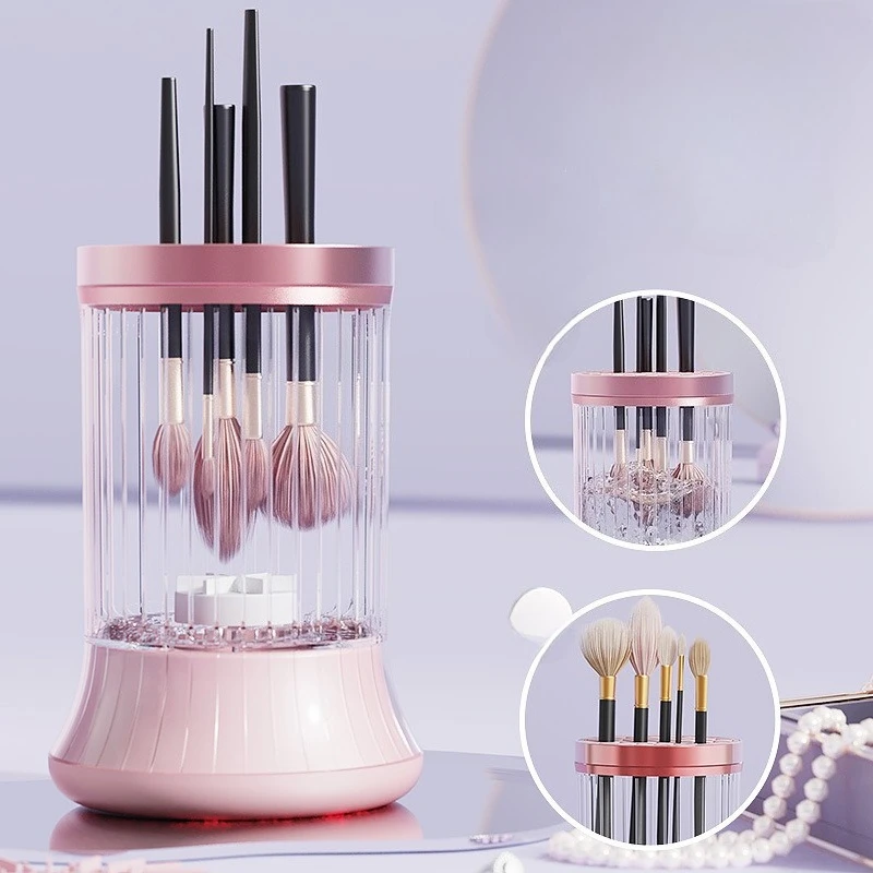 

New High-end Fully Automatic Makeup Brush Cleaning Tool Cleaning Brush Powder Puff Makeup Tool Drying and Cleaning Tool