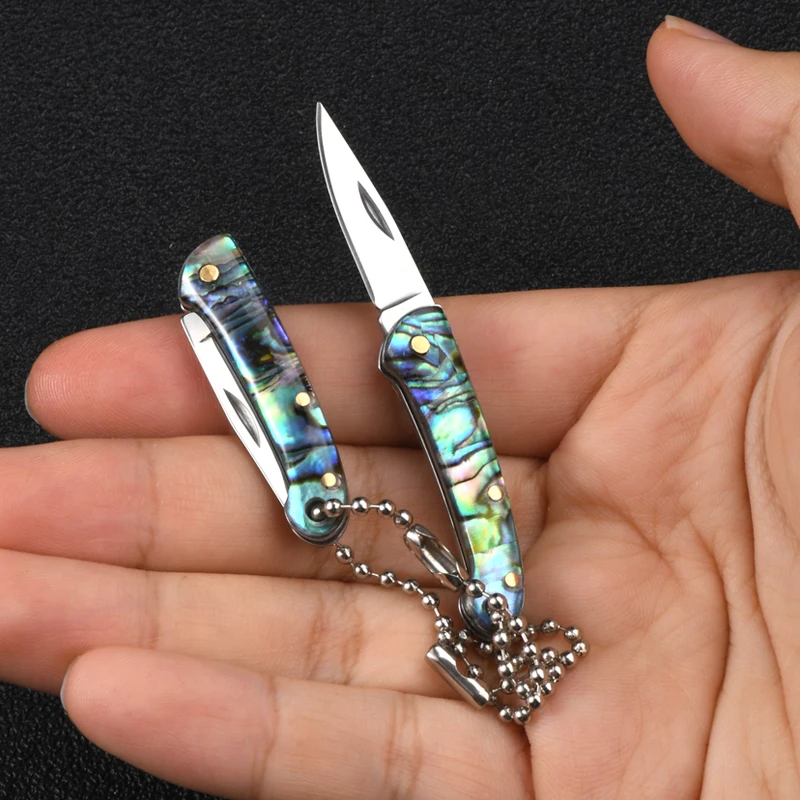 1PC mini folding knife, decorative knife, pocket knife, keychain knife, compact keychain knife, lightweight EDC tool