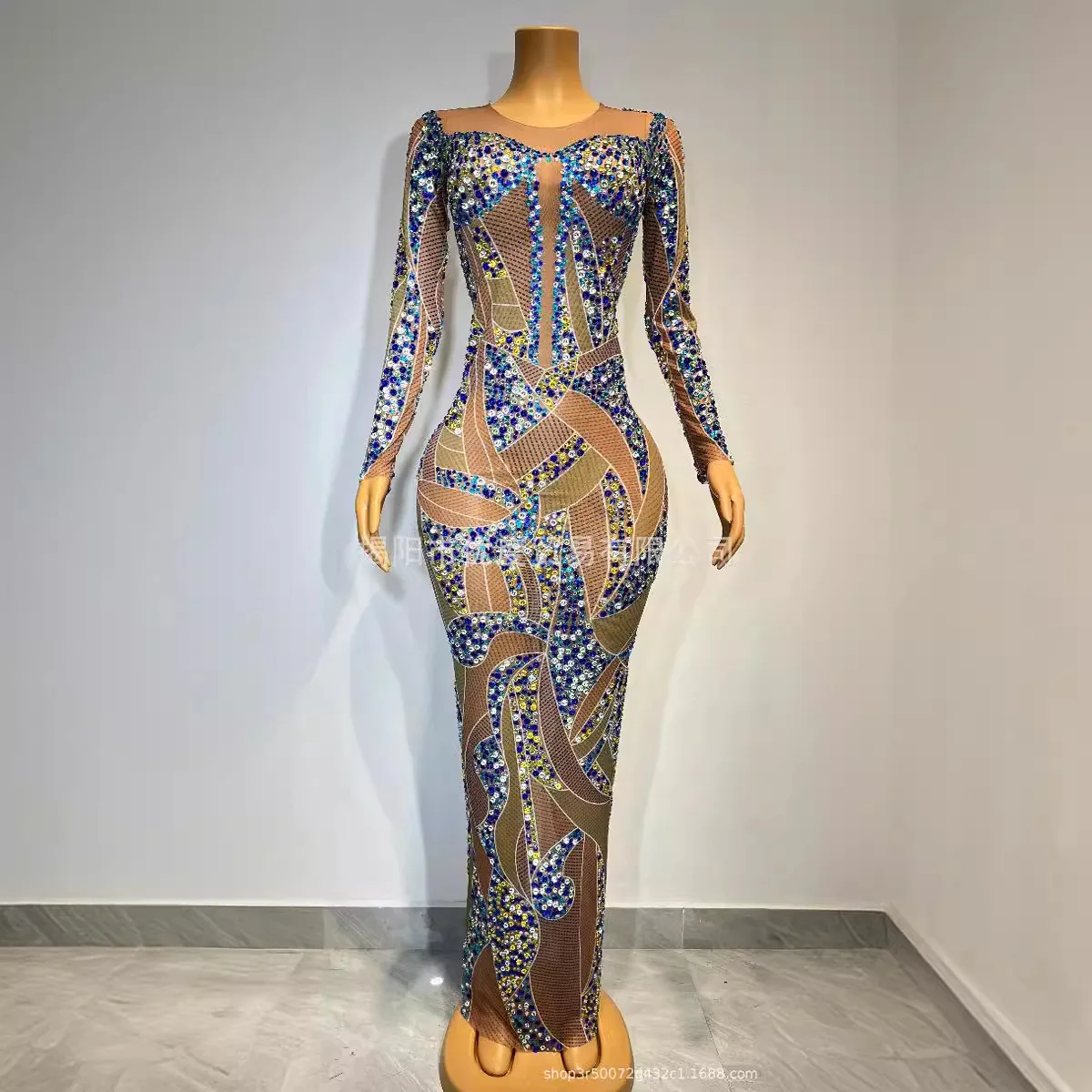 Irregular Niche Perspective Glam High-end Birthday Female Singer Cocktail Party Night Dress Performance Fallen Leaves abendkleid