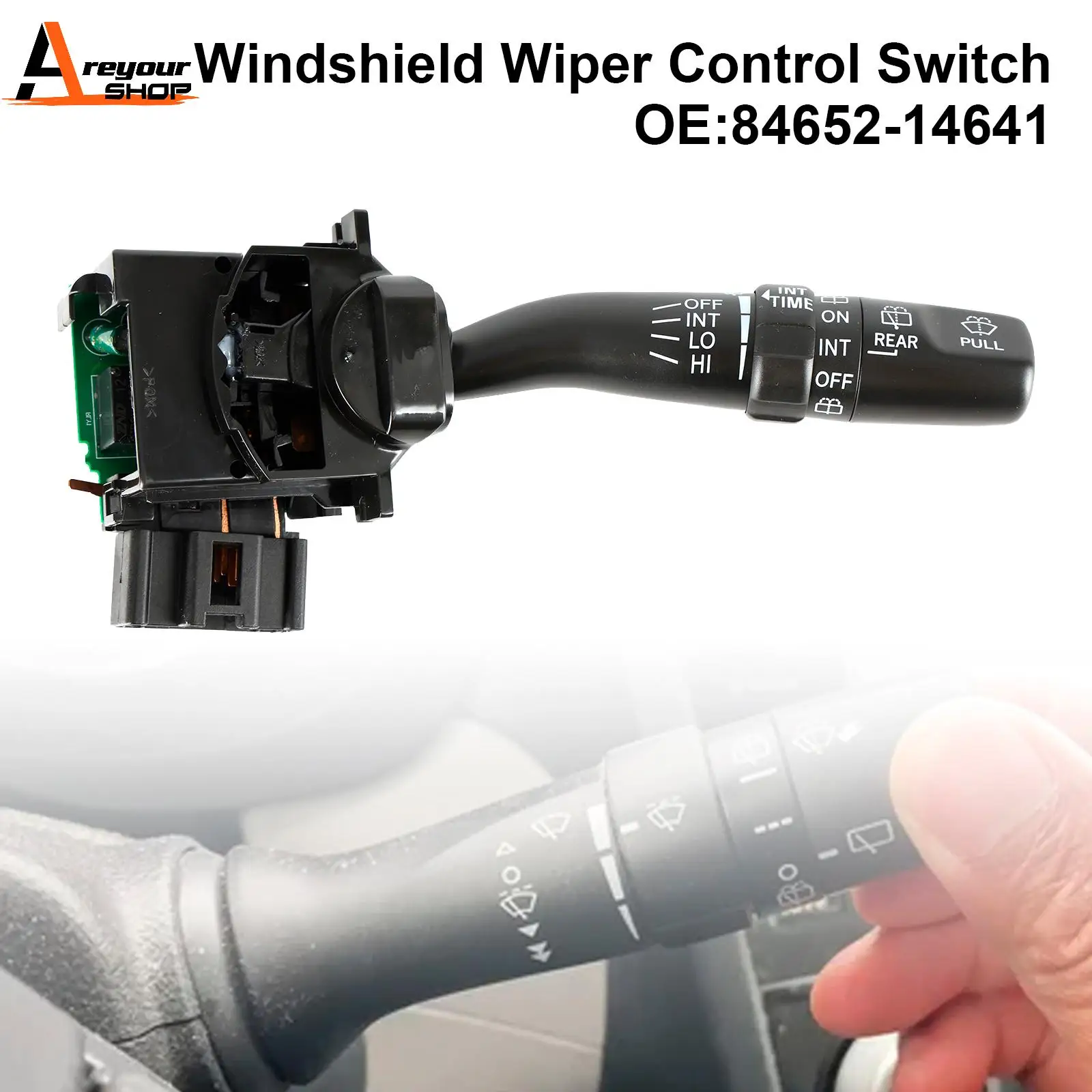 

Areyourshop Windshield Wiper Control Switch 84652-14641 for Toyota 00-05 4Runner 98 Supra Car Auto Parts