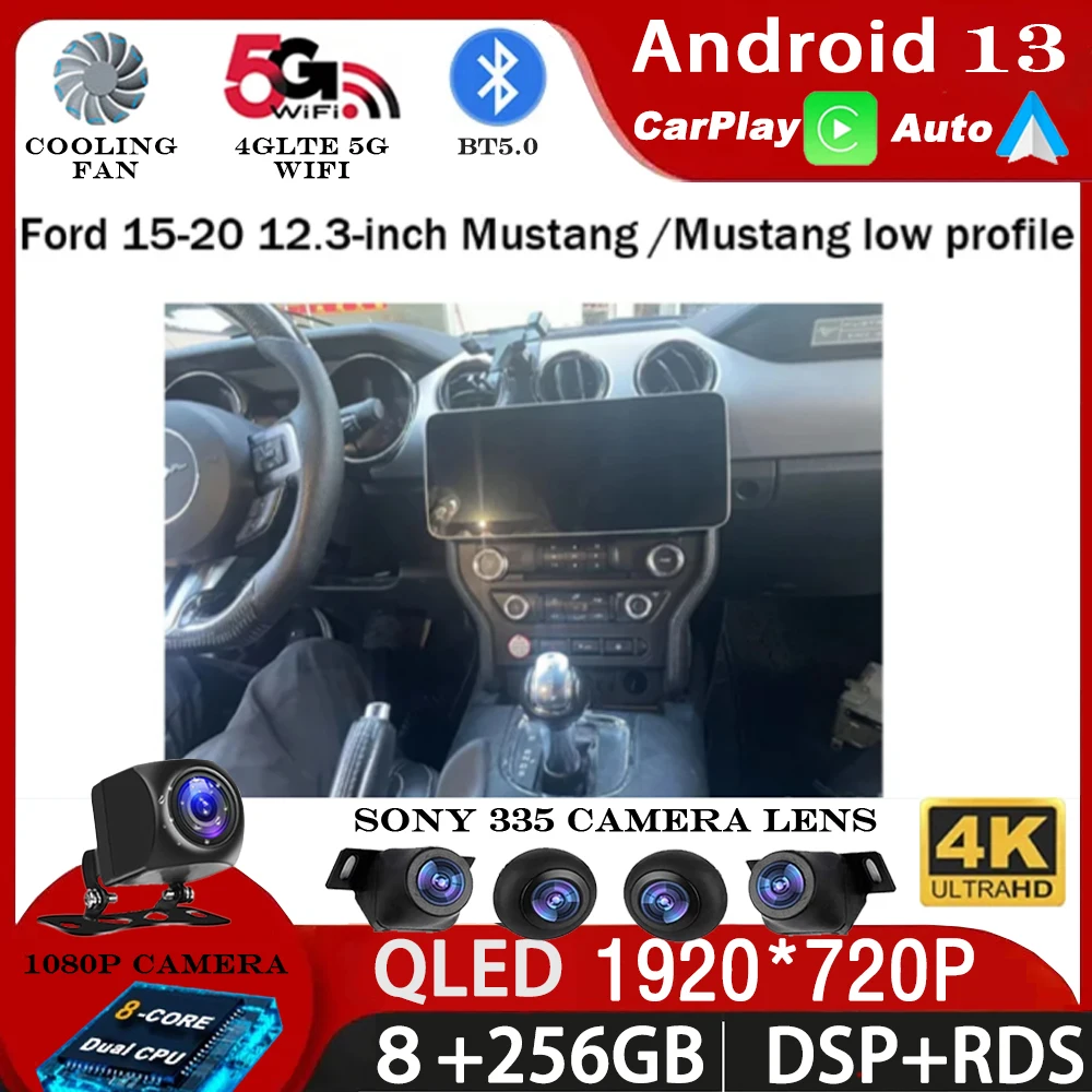 

Мультимедийный плеер для Ford Mustang 2015-12,3, 2019 дюйма, Android 13