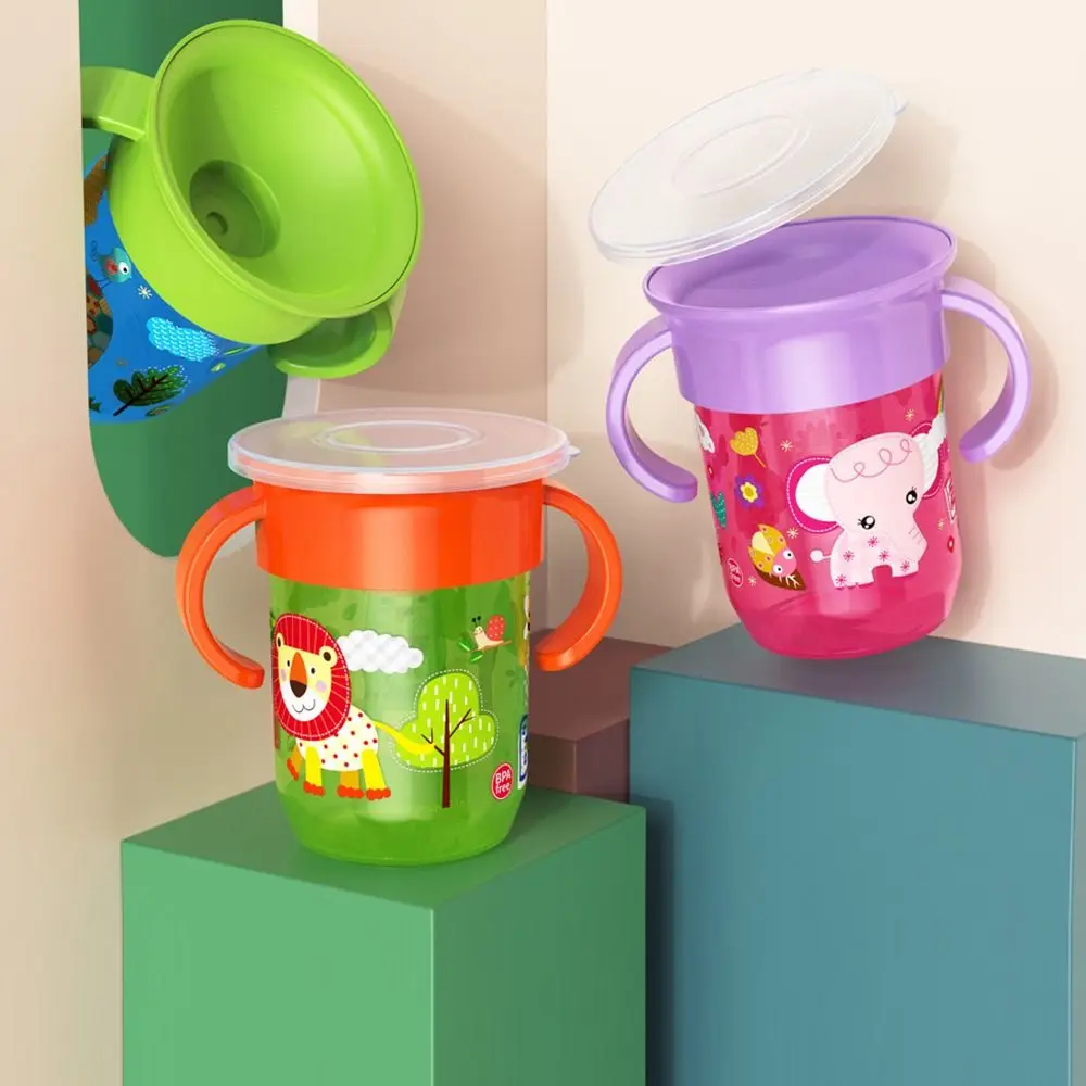 Portable Double Handle Learning Drinking Cup Leakproof BPA Free Baby Feeding Cup Baby Supplies Kid Water Cups