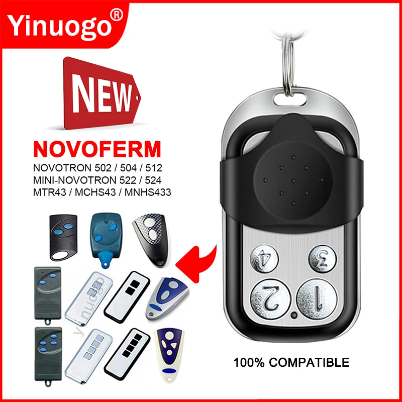 NOVOFERM NOVOTRON 502 MAX43-2 504 MAX43-4 512 MIX43-2 Garage Door Remote Control 433.92MHz NOVOFERM MINI-NOVOTRON 522 524 Design