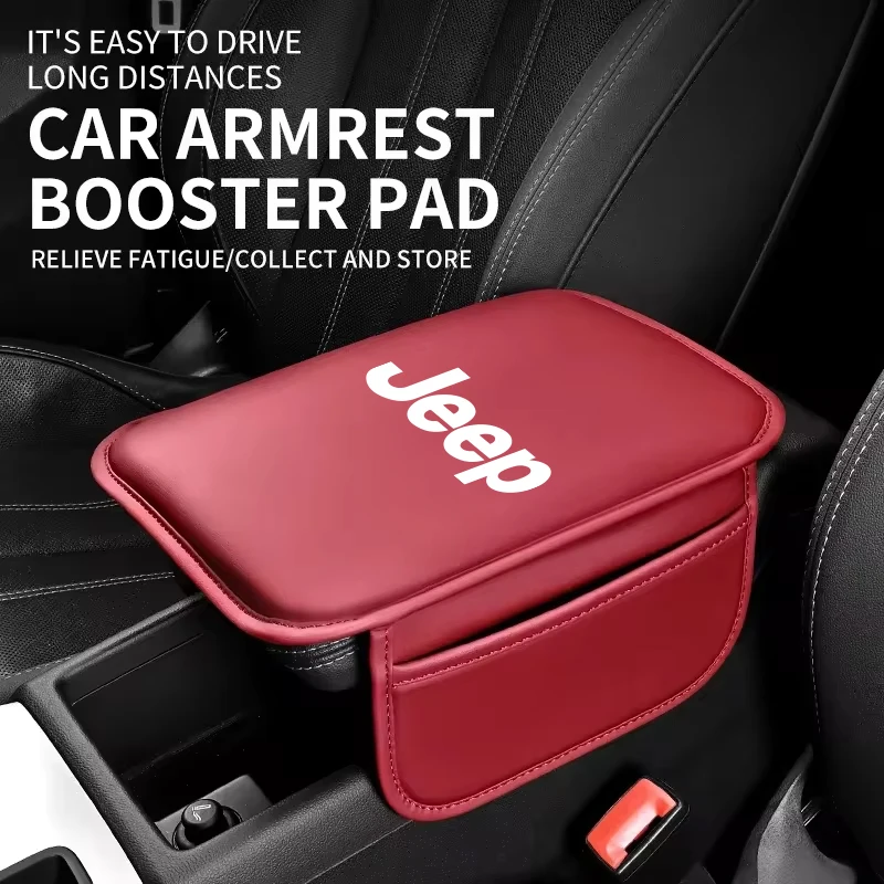 Car Interior Accessories Armrest Box Height Increase Pad Storage Bag Center Console Protector Cover For Jeep Renegade Wrangler