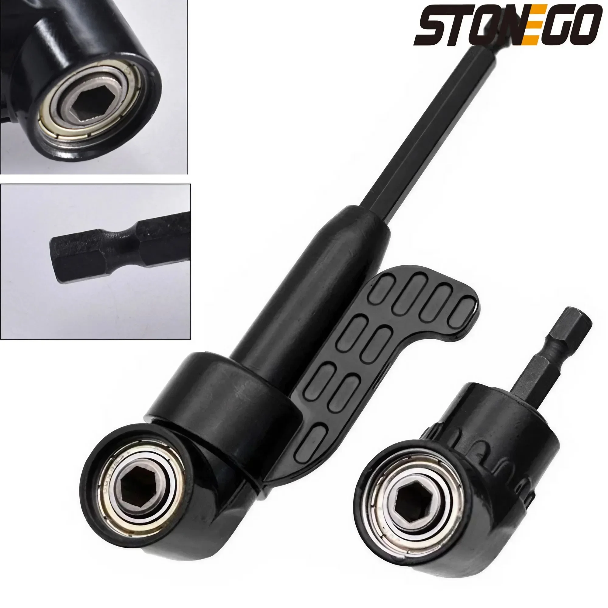 STONEGO 105Degree Angle Screwdriver Socket Holder Adapter Replacement Batch Head Corner Device Power Drill Screwdriver Bits Tool