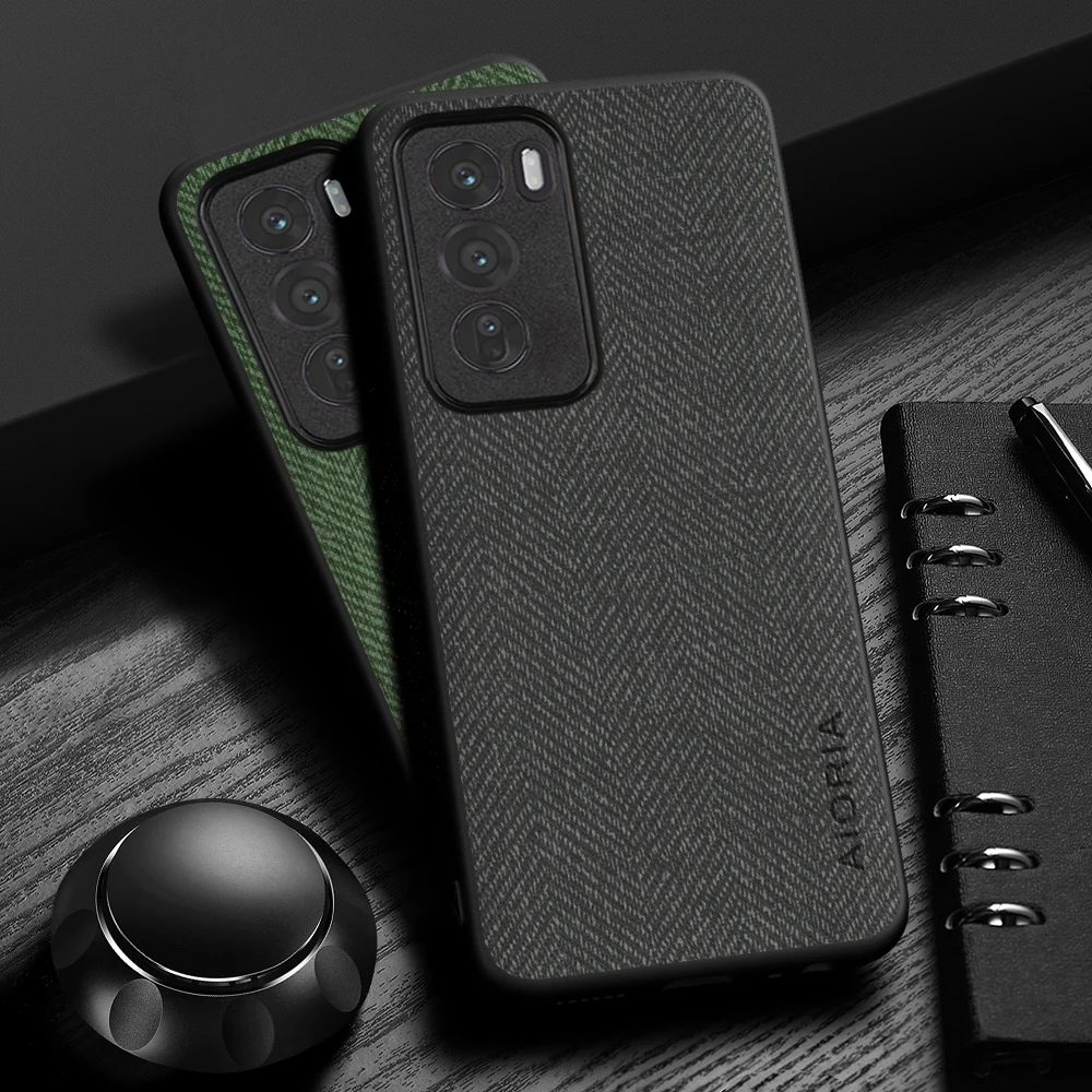Hülle für Oppo Reno12 Pro Leichte, langlebige Lederhülle mit Holzmaserung für Reno12 F.