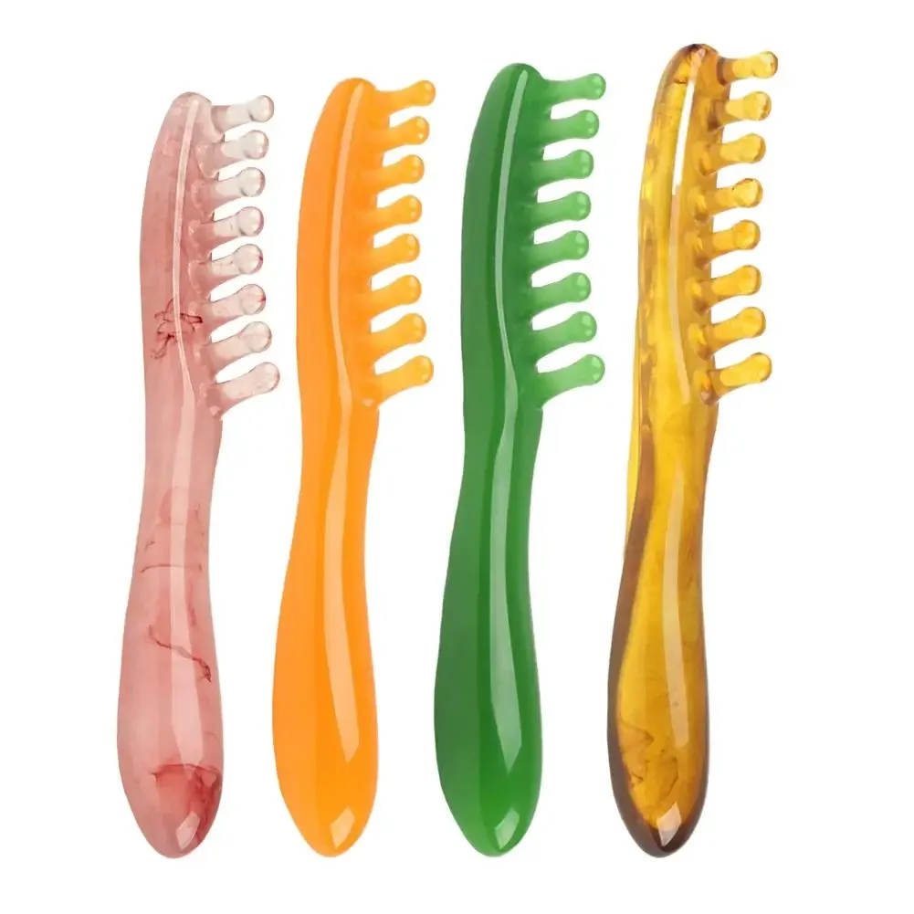 Resin Head Massager Scalp Gua Sha for Body Neck Leg Massage Five-claw Head Scraping Stick Massage Scraping Claw Massage Visage