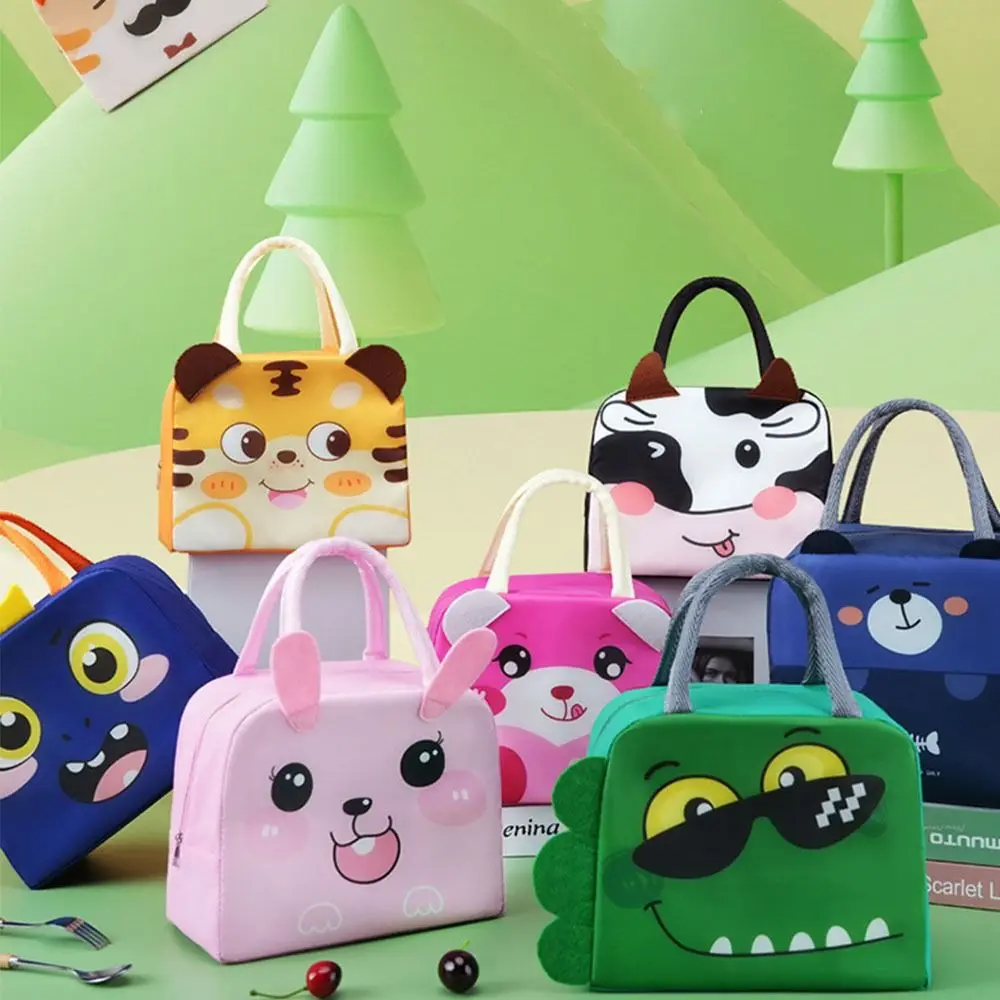 Oxford Cloth Cartoon Stereoscopic Lunch Bag Thermal Bag Portable Tote Food Small Cooler Bag Thermal Lunch Box Accessories