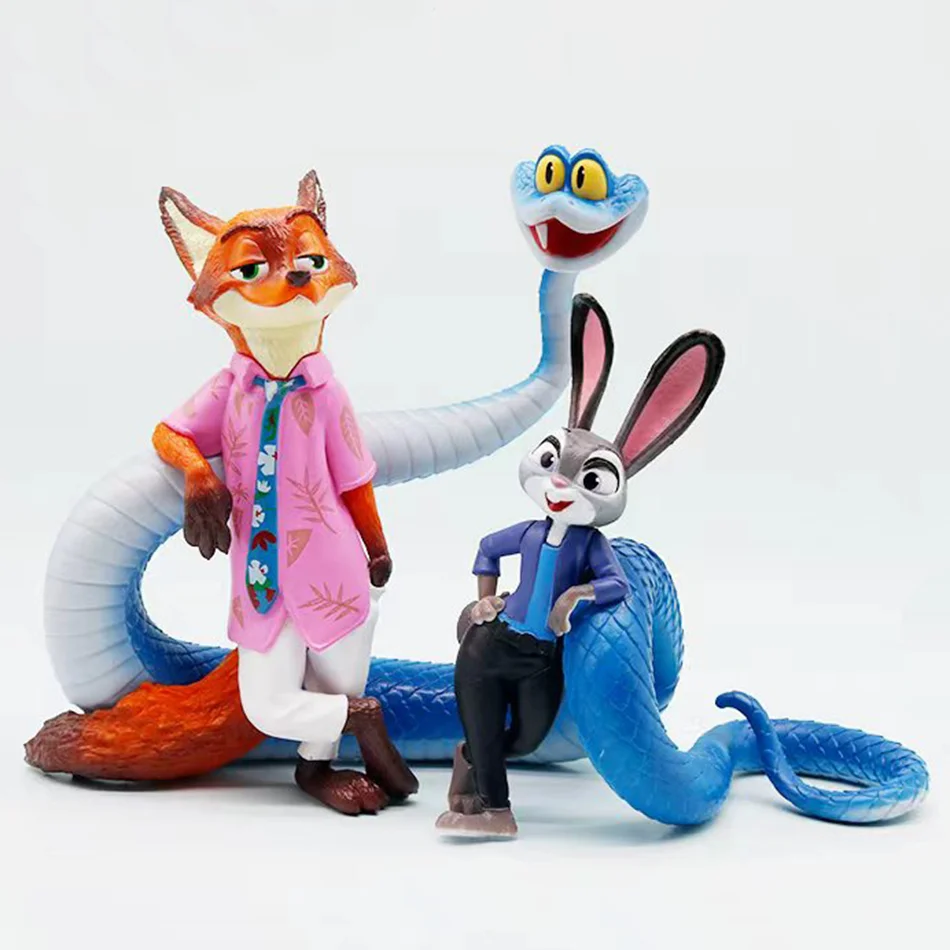متوفر في المخزون ألعاب شخصيات الحركة المجنونة على شكل حيوانات أرنب جودي هوبس فوكس نيك وايلد مجموعة هدايا الأطفال الطرفية