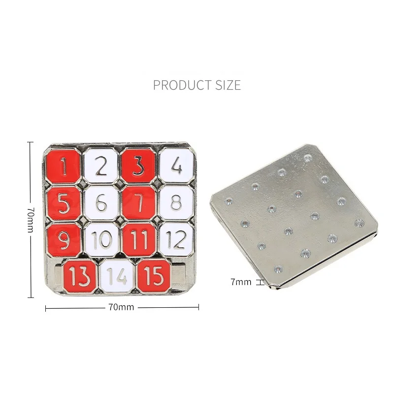1-15 Metal Number Slide Puzzle Brain Puzzle Games Exercise The Brain Educational Toy Developing for Children Huarong Road Toys