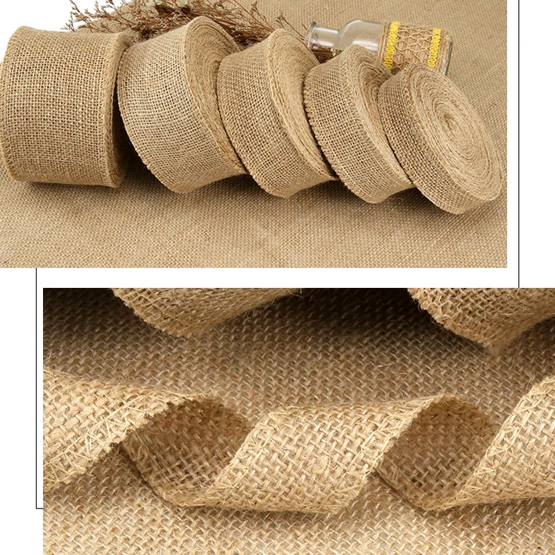 Thickened And Widened Woven Jute Fabric For Handmade DIY Decoration, Christmas Decoration, Hemp Rope Accessories TJ0208