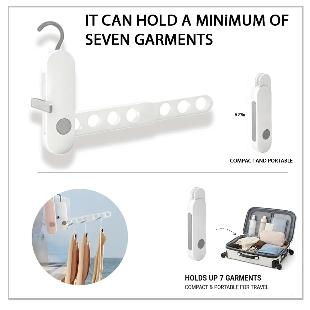 Portable Folding Clothes Drying Rack - Travel Essentials For Laundry Collapsible With Hook - Clothes Rack RV Essentials