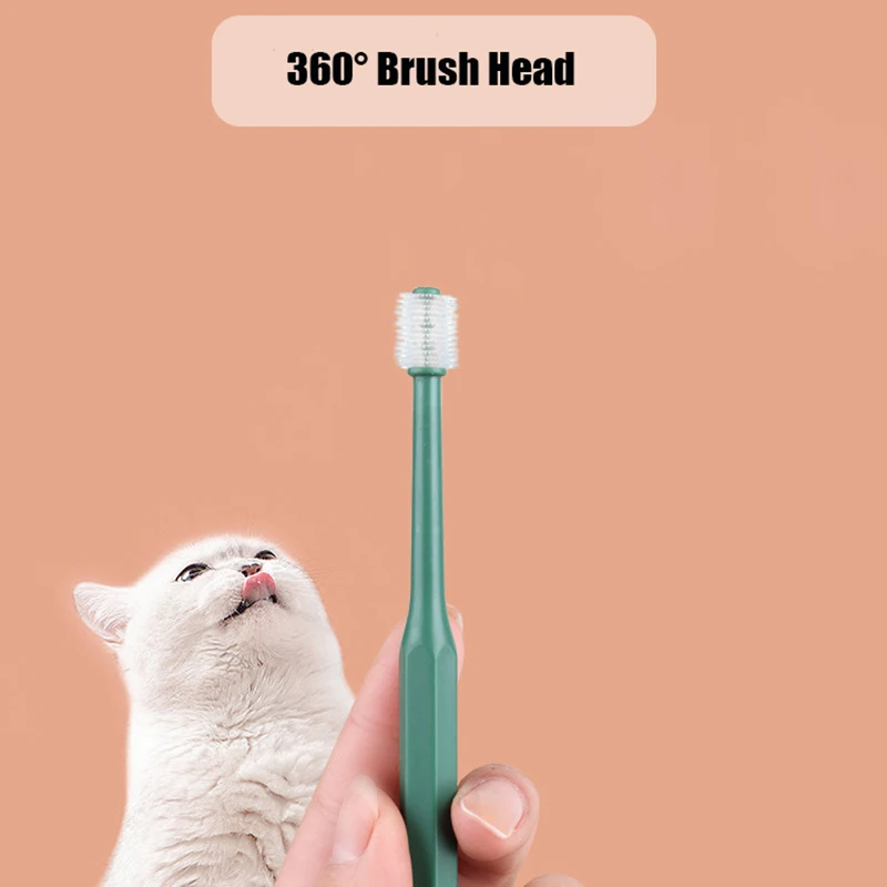 360 Degrees Pet Toothbrush Cat Brush Addition Bad Breath Tartar Teeth Care Dog Cat Cleaning Mouth Dog Cat Cleaning Supplies