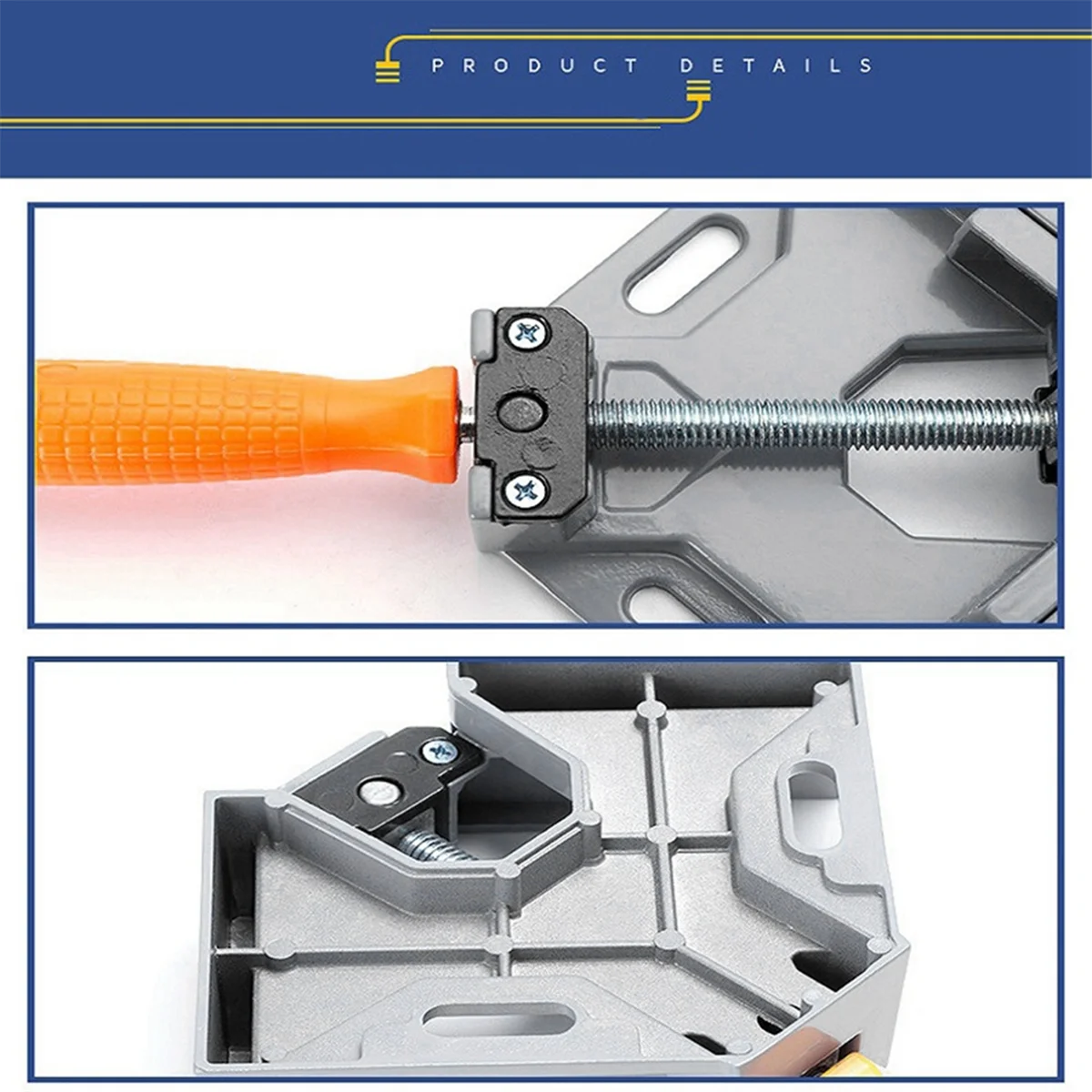 

L33A_90 Degree Angle Clamp Quick Fixed Fish Tank Glass Woodworking Picture Frame Clamp Multi-Function Positioning Tightener