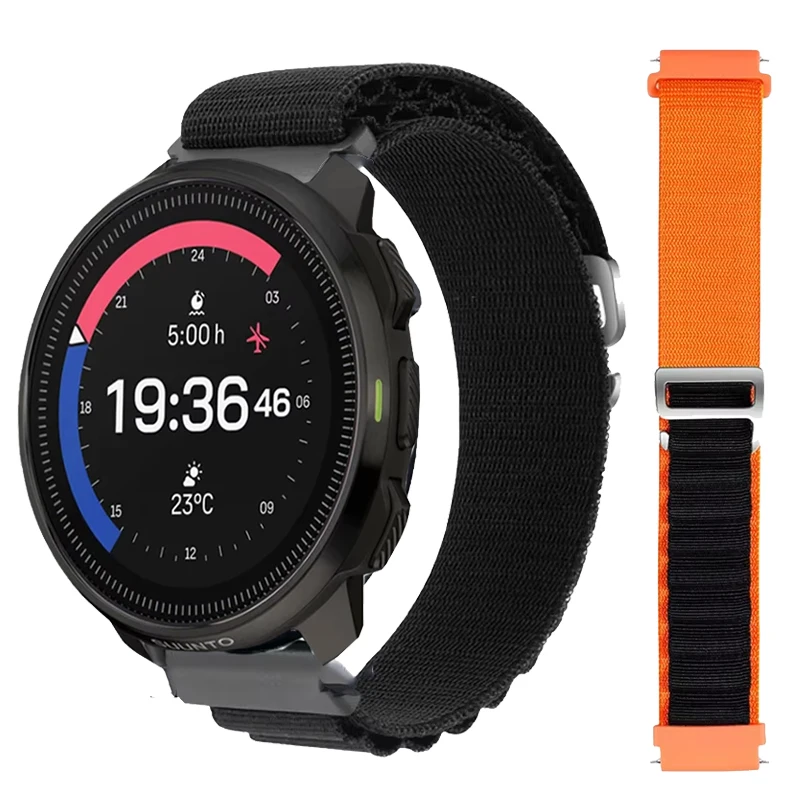 22 mm Alpine Loop für Suunto Race/Ocean/Vertical Fitness Atmungsaktives Nylon-Armband Correa für SUUNTO 5 Peak/9 Peak-Armband