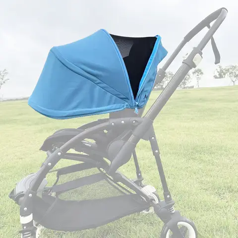 Baldacchino per passeggino per Bee3/5/6 Cestino per passeggino Parasole allungabile Buggy per bambini Sostituisci il cofanetto sul tetto con finestra in rete