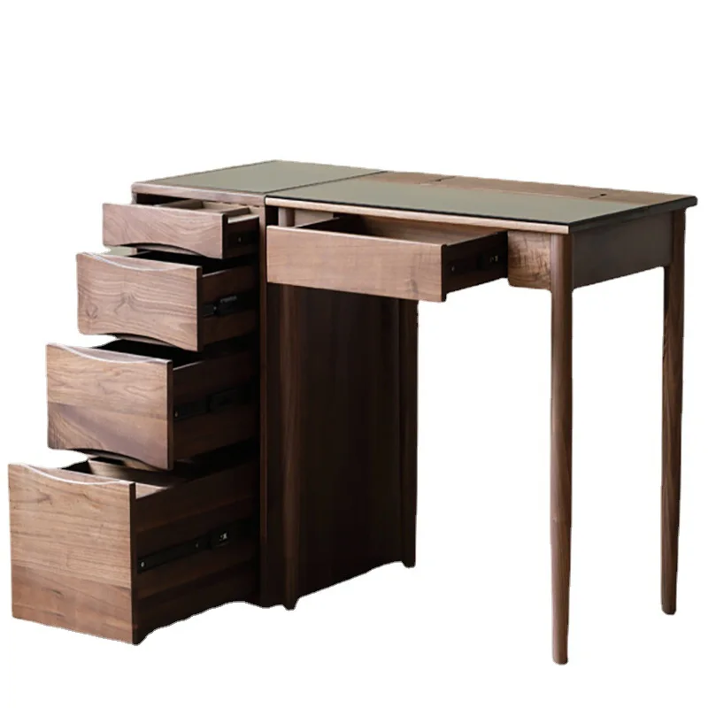 

Nordic black walnut solid wood dresser bedroom modern simple Japanese multi-functional storage cabinet