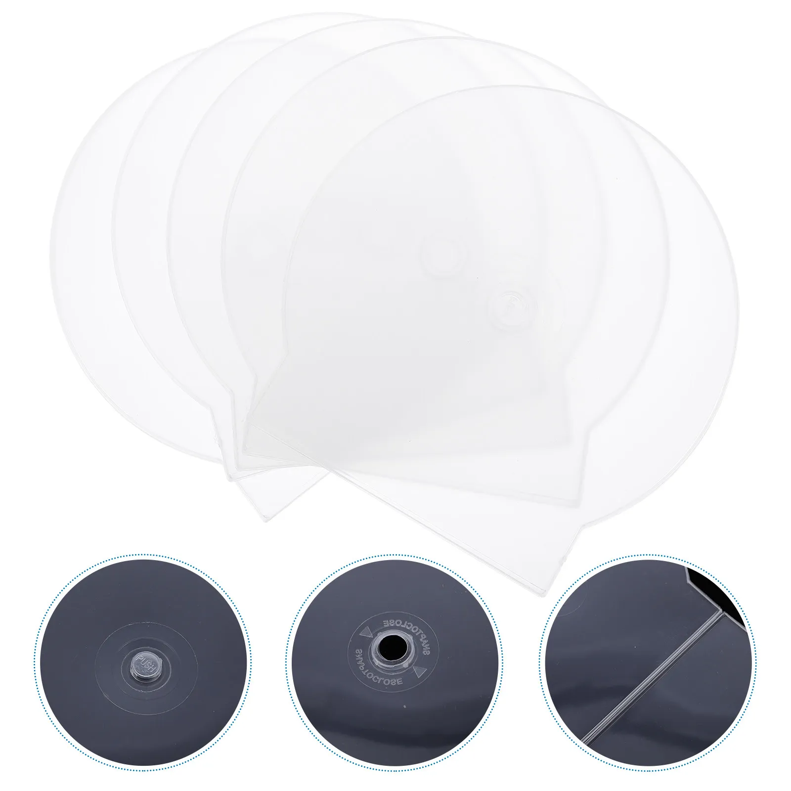15Pcs Clear Cd Case Clam Shell Dvd Storage Box Premium Plastic Shock Absorbing Disc Holder for Music Video Portability