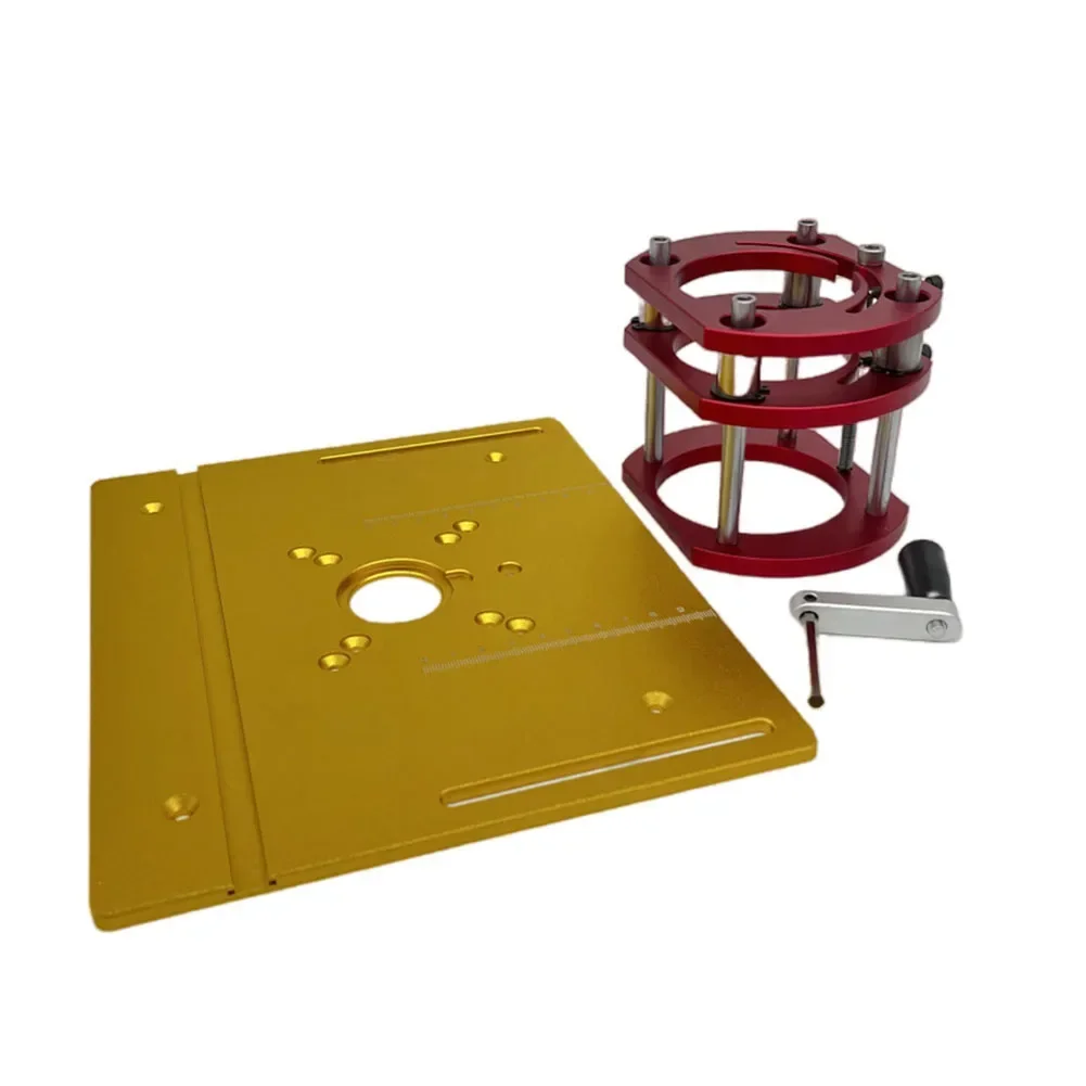 

Aluminum Alloy Router Plate Router Lift Kit Engraving Machine Lifting Table For Woodworking DIY Carpentry Tool Accessories