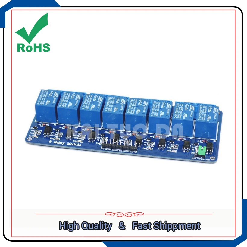With optocoupler 8 way channel relay module, relay control board eight relay module relay