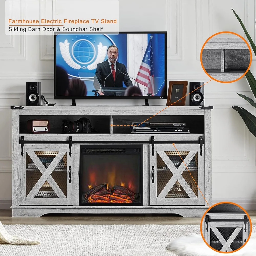 Fireplace TV Stand for TVs up to 70