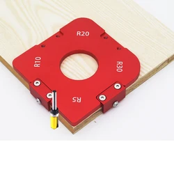Round Corner Jig Templates  R5 R10 R15 R20 R25 R30 R50 R100 Wood Routers Jig Radius Quick-Jig Router Table Bit Woodworking Tools