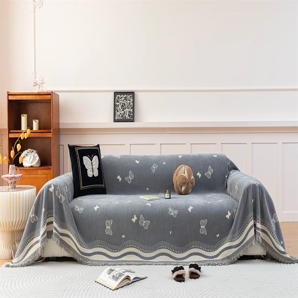 2026 Retro French Style Light Luxury Sofa Cover Universal Non-Slip All-Season Fabric High-Quality Sofa Slipcover Anti-Cat