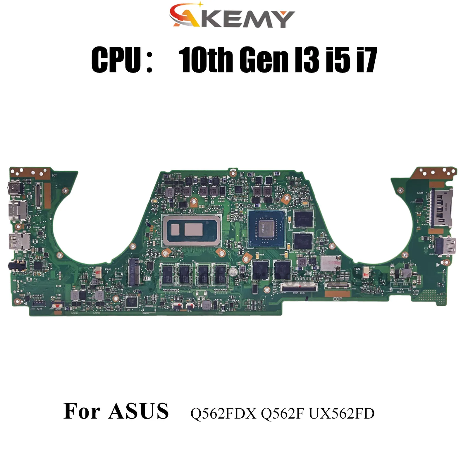 

UX562FD Laptop Motherboard For ASUS ZenBook Q562FDX UX562 Q562F UX56IQ Notebook Mainboard With 10th Gen I3 i5 i7 103% tests OK