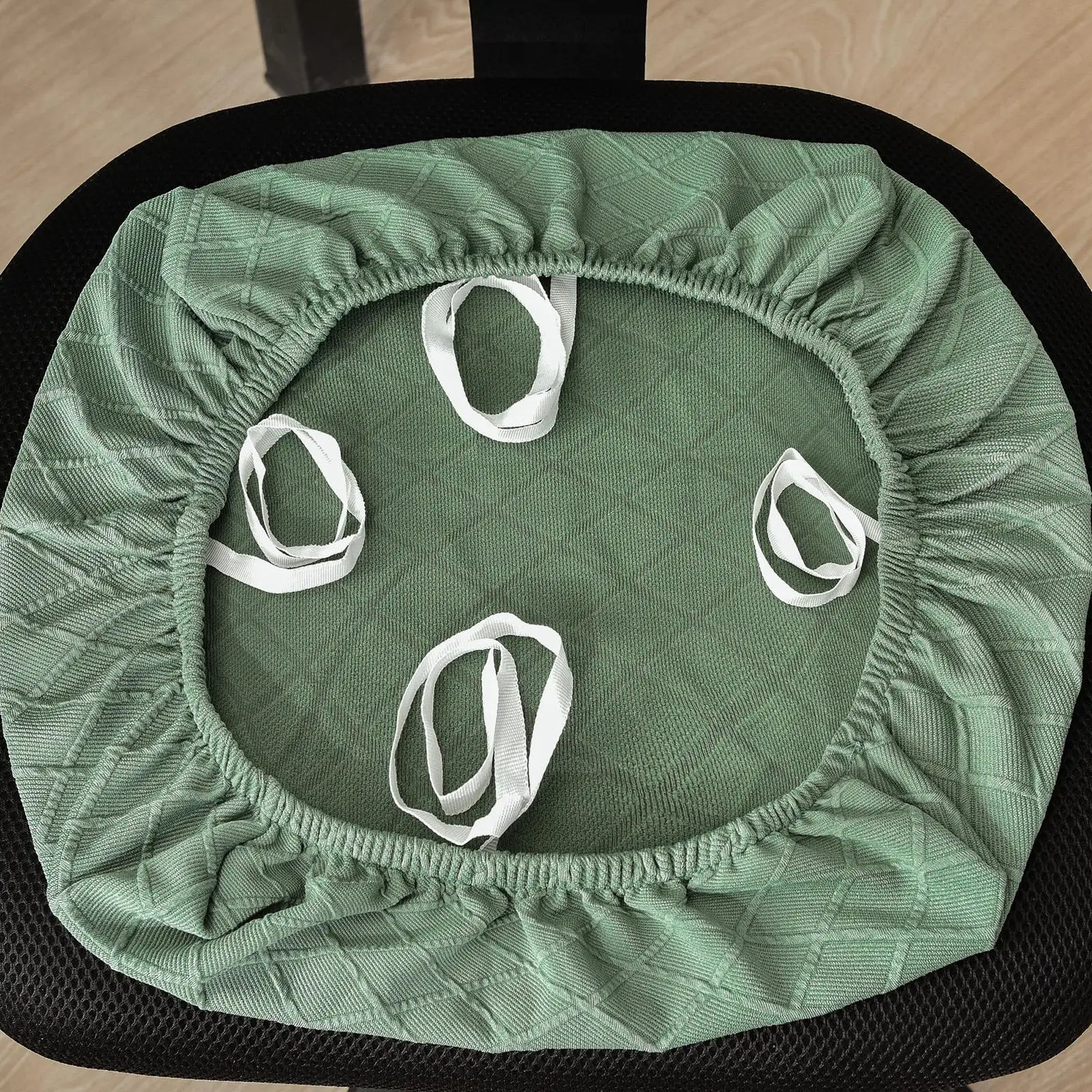 Elastic Desk Chair Seat Cover for Home Office Study Stretch Slipcover Fits Most Swivel Task Chairs