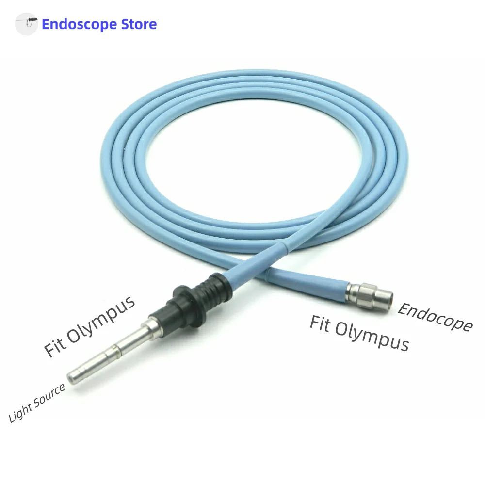 Médico para ajuste olympus interface endoscópio fonte de luz fibras ópticas cabos Φ4mm Φ4.8mm 2.5m 3m autoclave personalizado