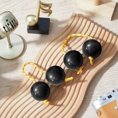 2 pares de instrumentos Kashaka Shaker, instrumentos de percusión de una sola mano para niños y adultos