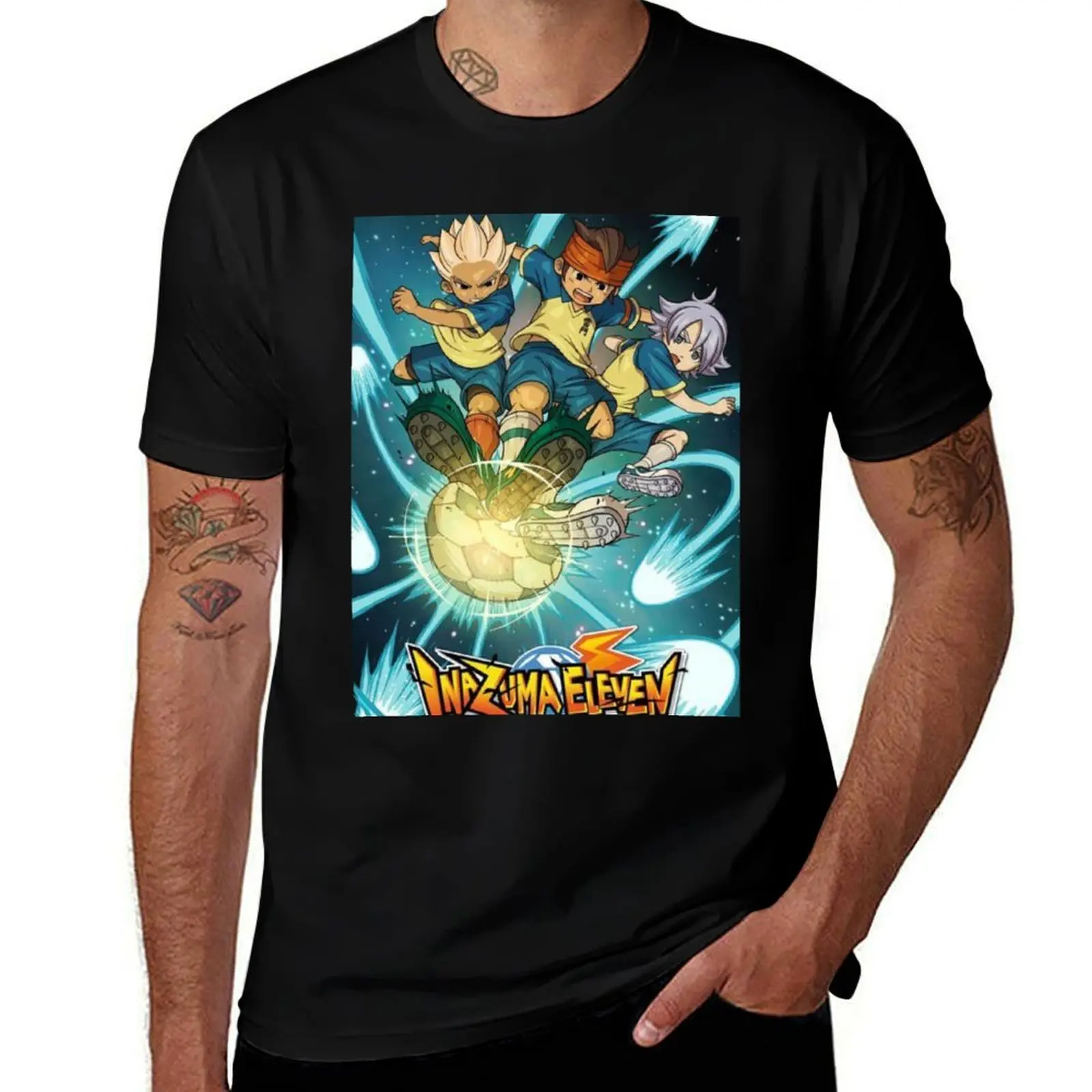 INAZUMA ELEVEN T-Shirt Big Size Short Sleeve Tee for Men T-Shirt