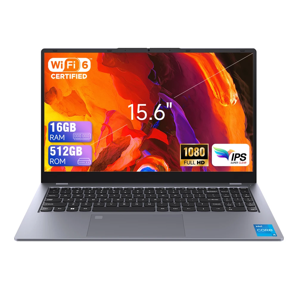 15.6 Inch Intel Core I5-1240P 16GB+512GB SSD WIFI6 1080P Full HD Screen Core I5 Laptop Laptop I3 Brand New Laptops