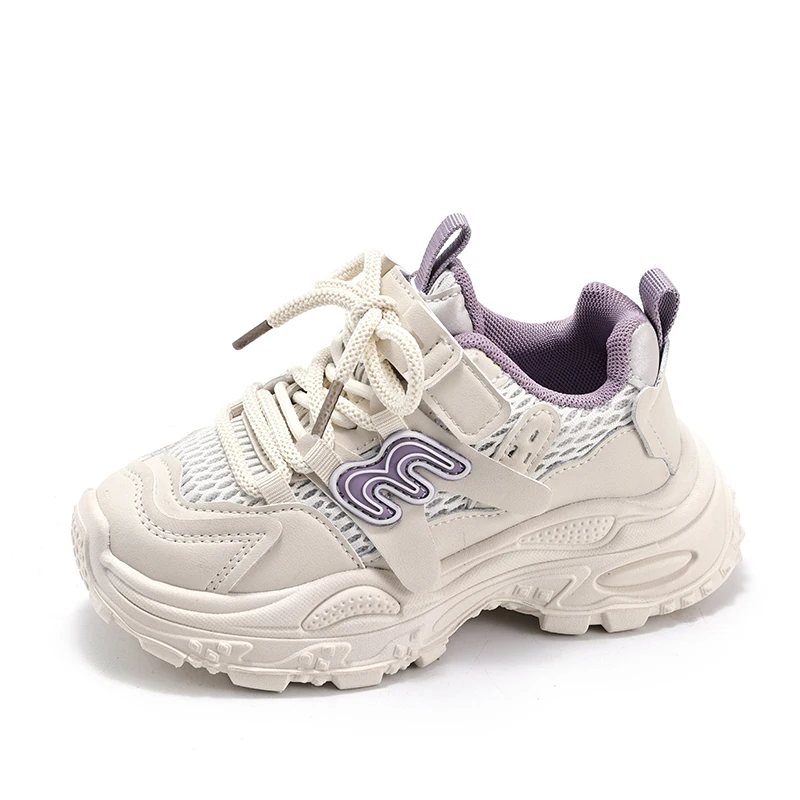 

Белые детские кроссовки 2026: Новые дышащие теннисные туфли для девочек, модные повседневные спортивные туфли на платформе