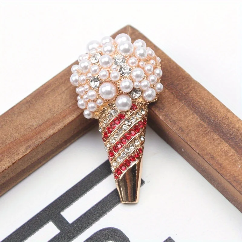 Fashion Ice Cream Brooch Senior Sense Vintage Corsage Women's Clothing Accessories Pin Clothing