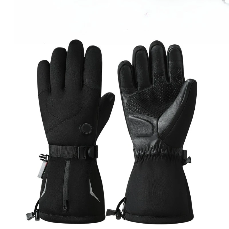 

Winter heating gloves, touch screen charging five-finger heating gloves