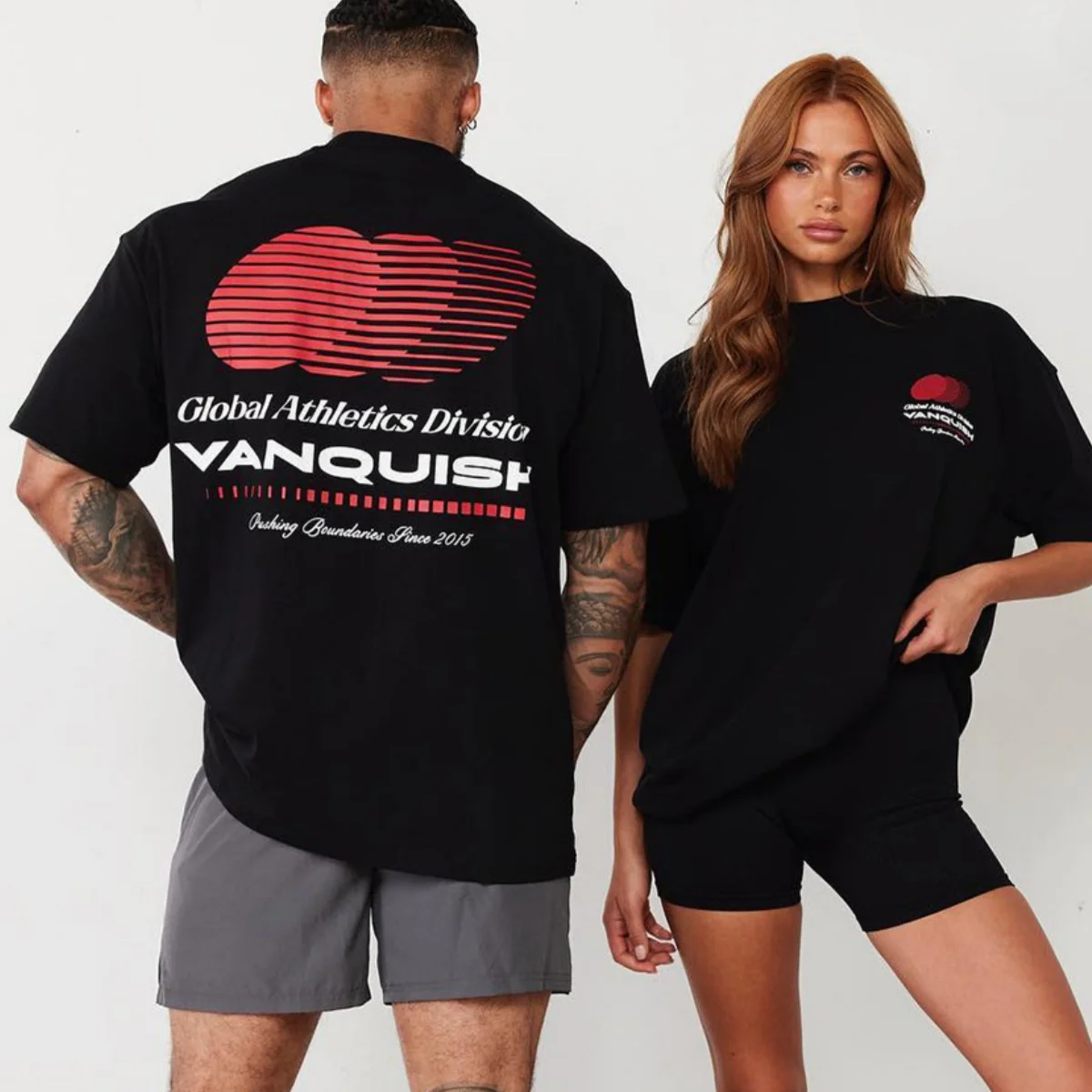 Fitness Short Sleeved Combed Cotton Loose Round Collar To Increase The Wide Collar Summer Men and Women Fashion Brand Sports