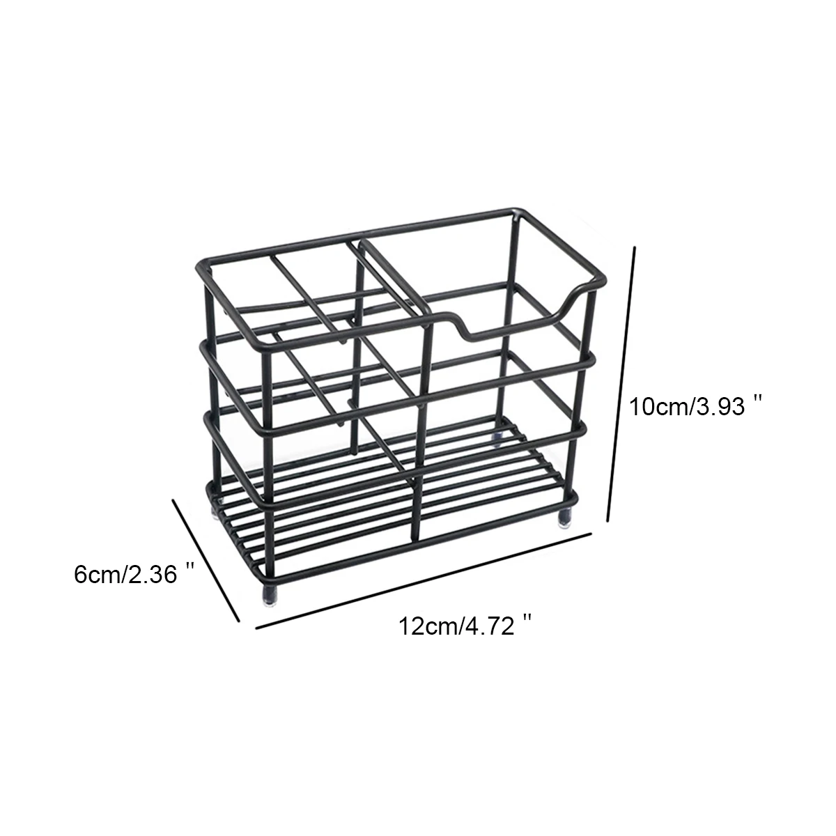 Zwart/wit 304 roestvrij staal badkamer tandenborstelhouder tandpasta houder standaard badkamer accessoires organisator