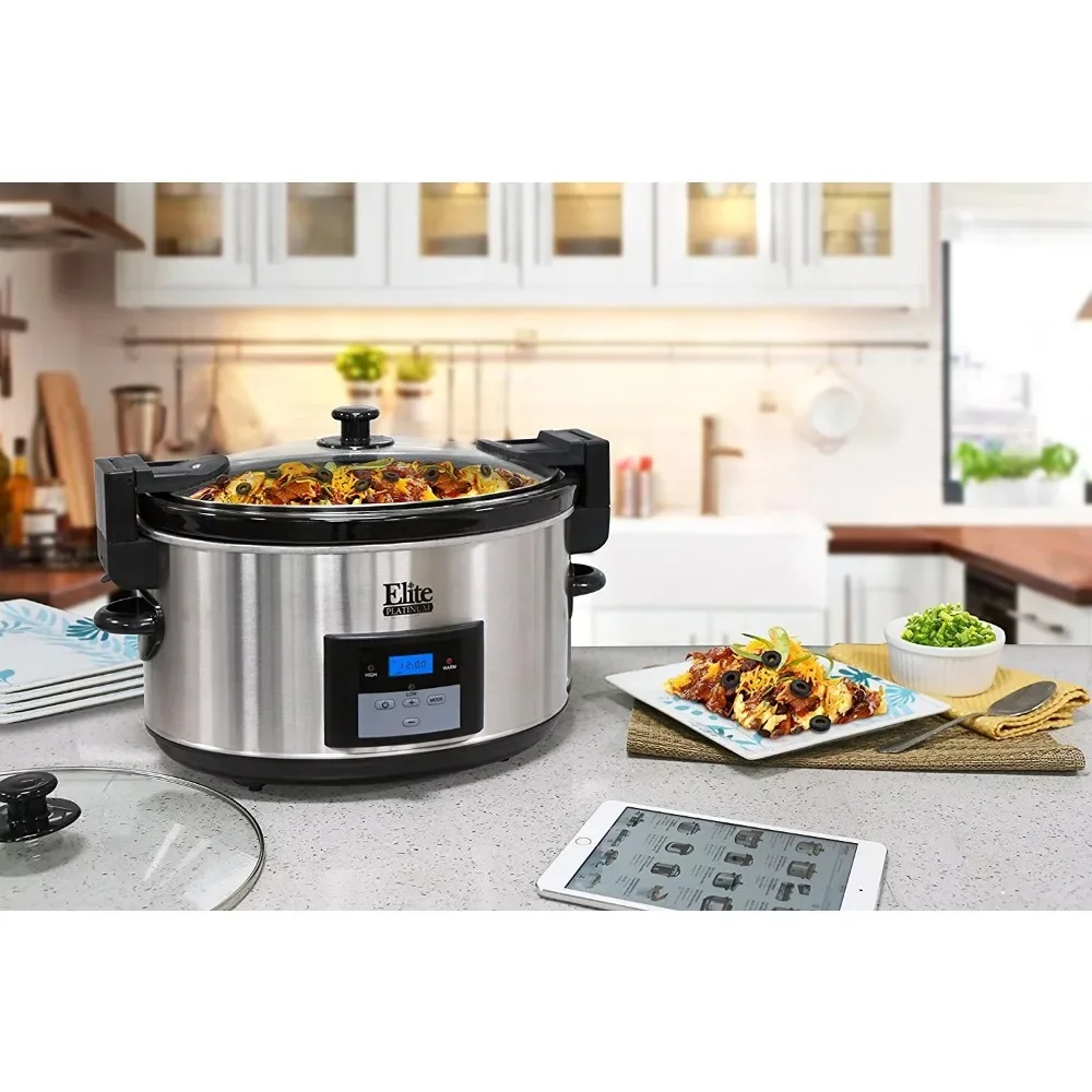 MST-900VXD 8.5-Quart Stainless Steel Programmable Slow Cooker With Locking Lid Home-appliance Sous Vide Electric Rice Cooker