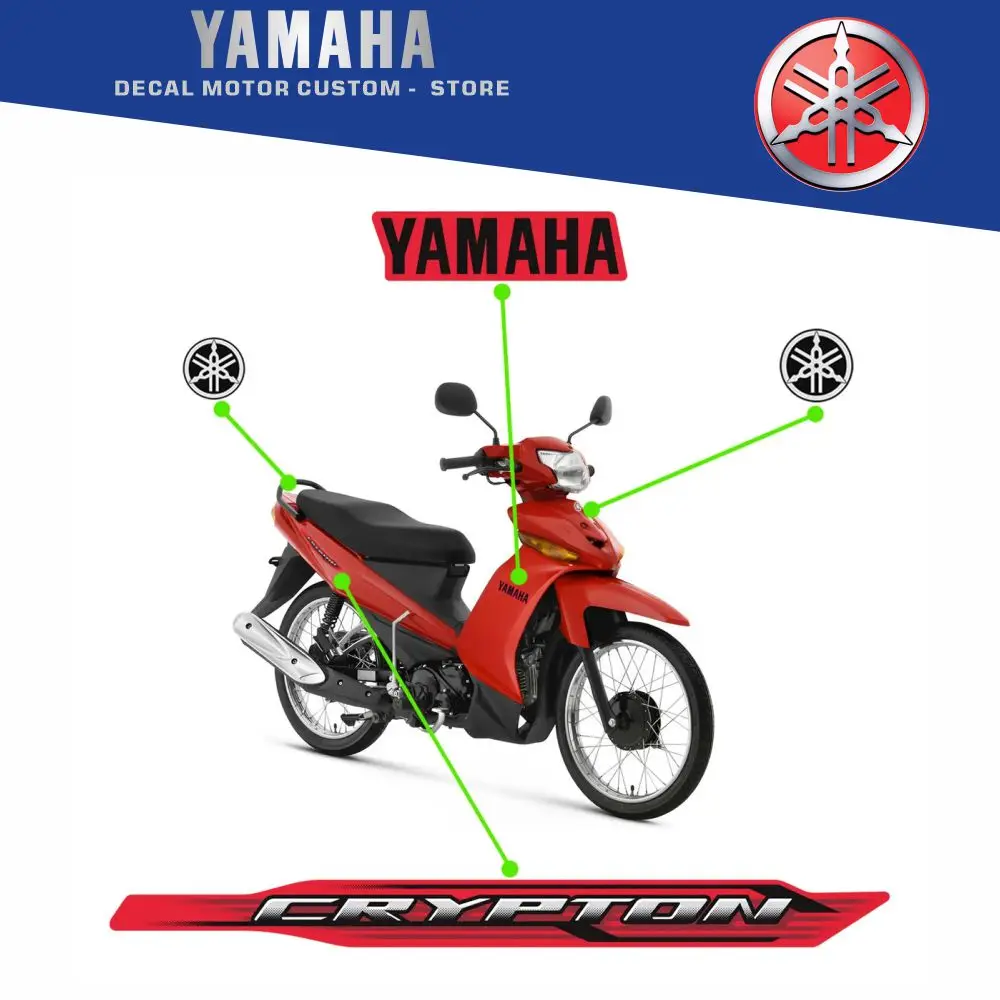 

Full Vehicle Fairing Shell Sticker Decals OEM Original Factory Replica For Yamaha Crypton 2012