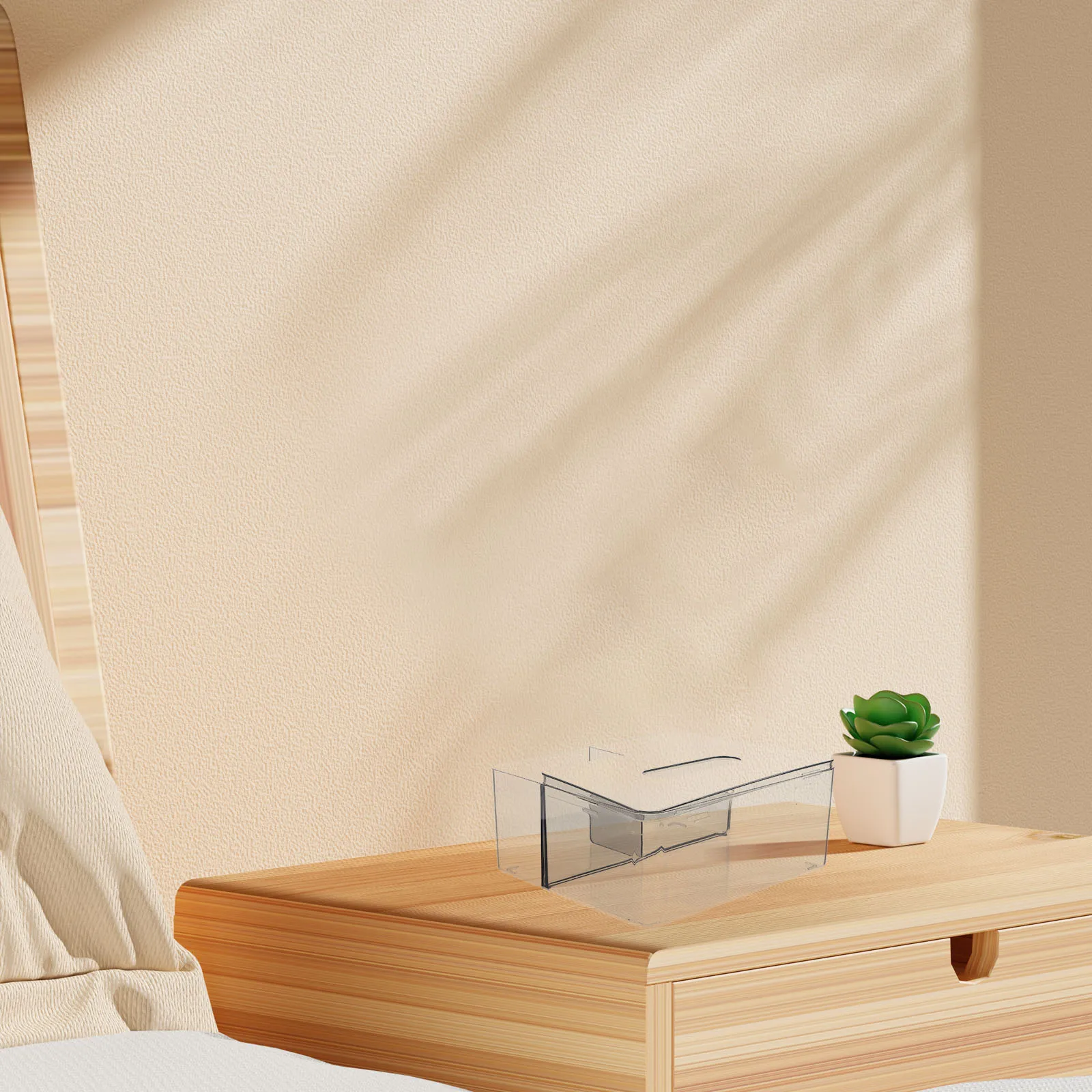 

Transparent Storage Box Tissue Napkin Holder Home Decor Container Large Size Simple Style Kitchen Bar Accessories
